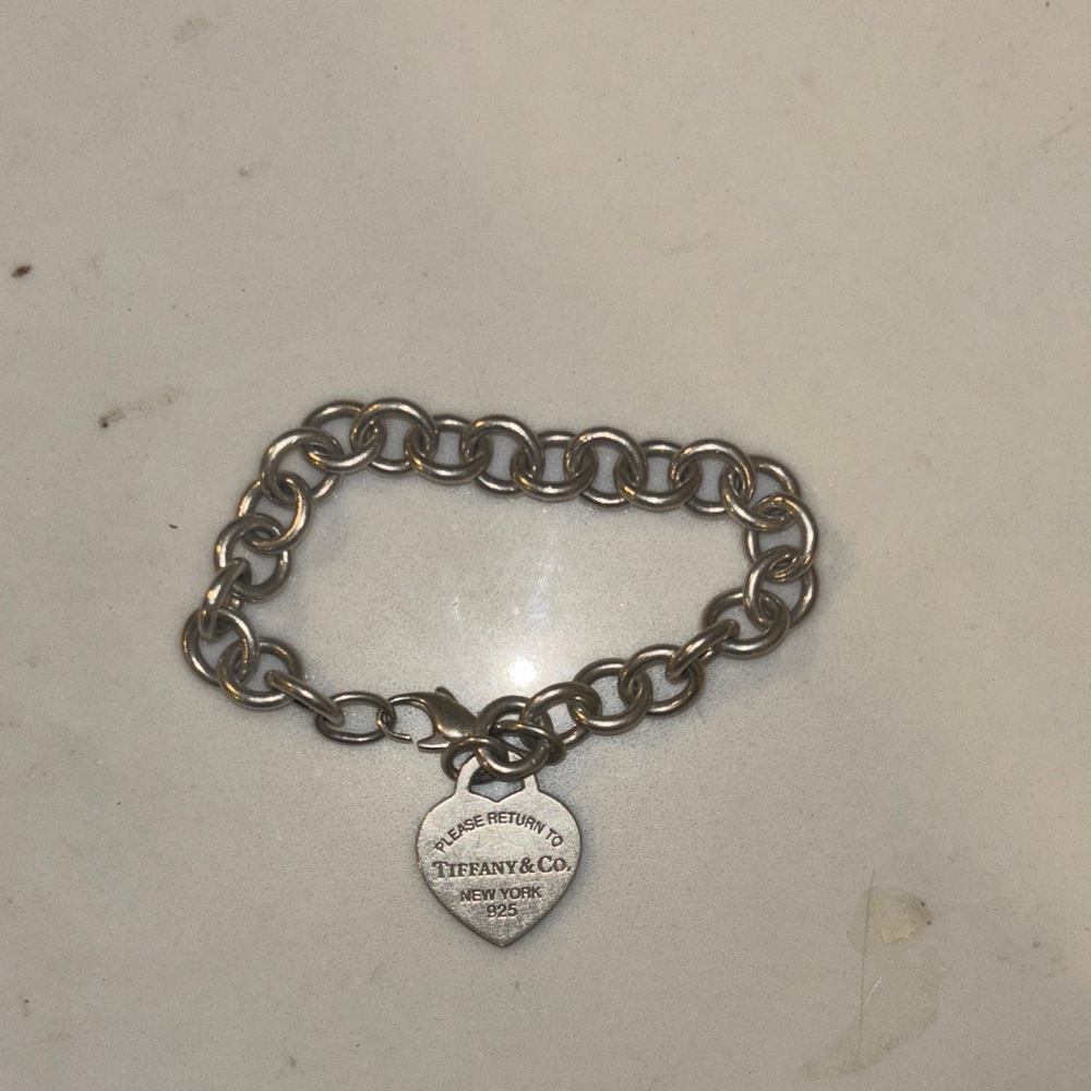Tiffany & Co. Silver Heart Charm Bracelet